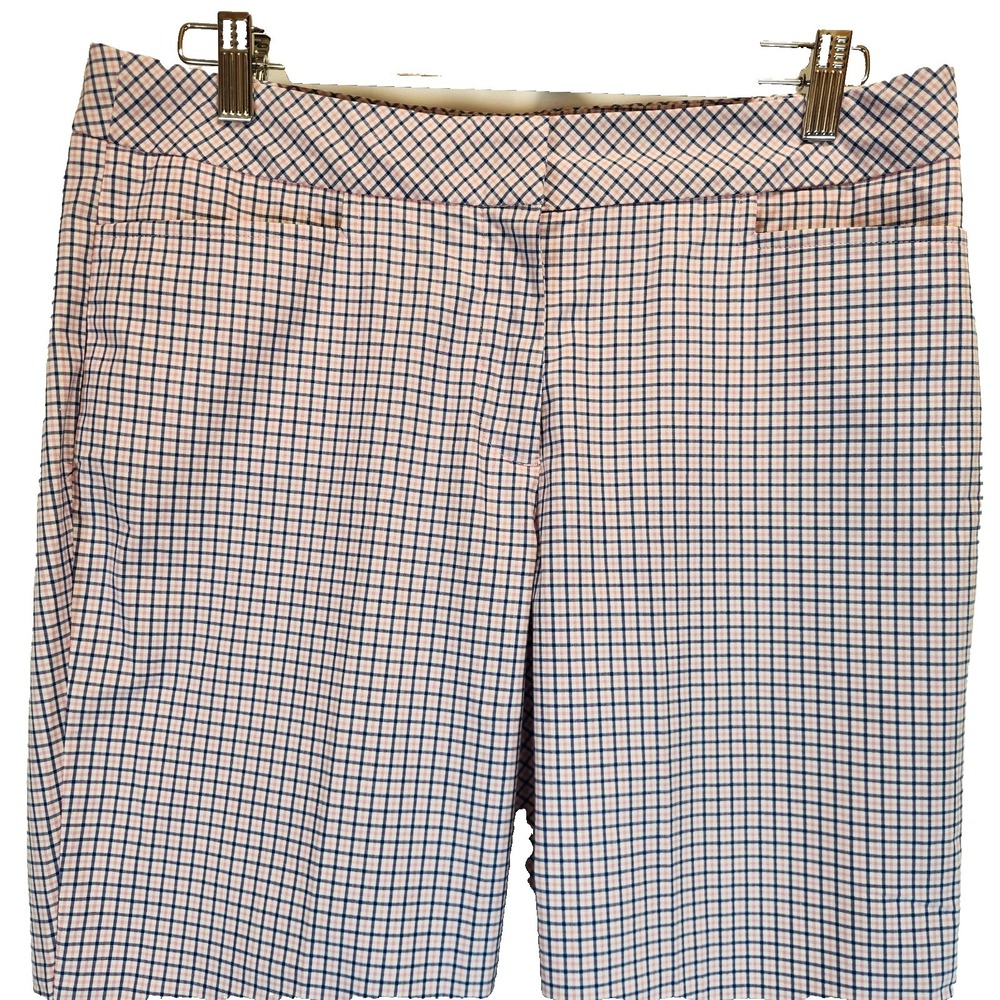 Talbots Signature Womens Size 8 Blue Rose Plaid Fit Cropped Stretch Pants Career - Picture 5 of 8